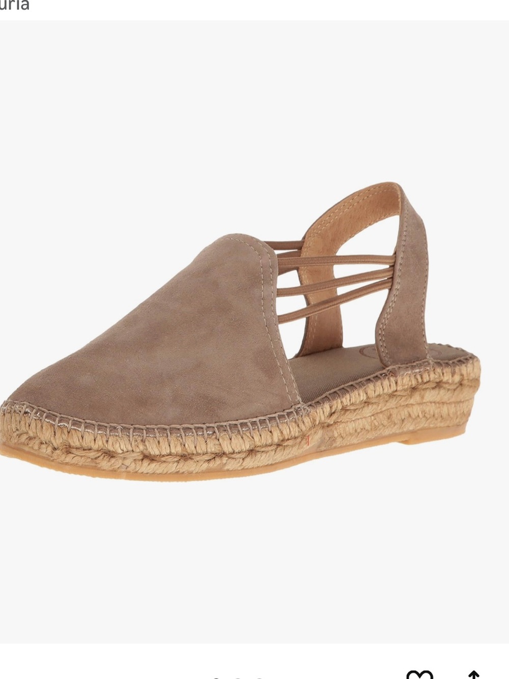 Toni Pons 'Nuria' Suede Espadrille Sandals - Taupe - Size 42